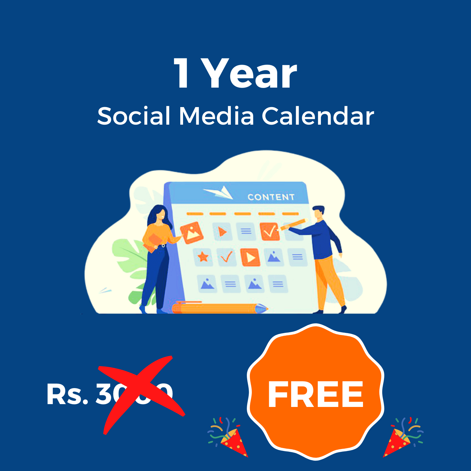 1 YEAR social media calendar